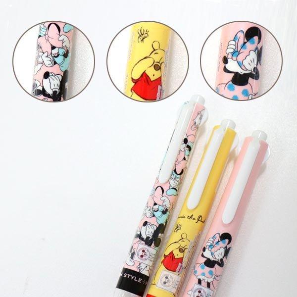 UNI UE3H258DSA Disney Limited Style Fit Happy Pen Tube Winnie the Pooh Mickey and Minnie 0.38mm 3-in 4-in refill combination - CHL-STORE 