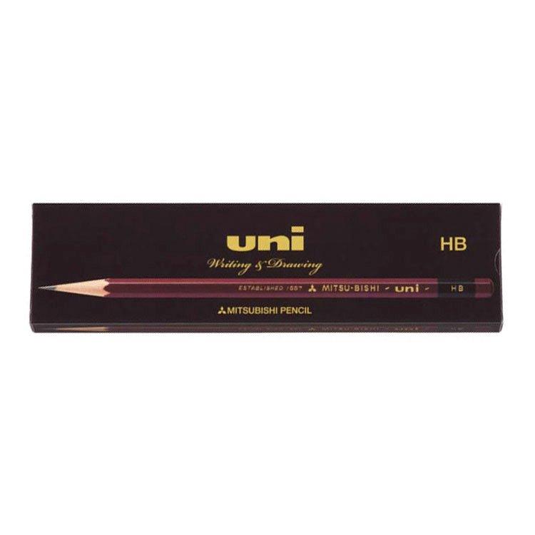 Uni UK(N) Pencil Set 12pcs B pencil wooden pencil UKNB sketch pencil - CHL-STORE 