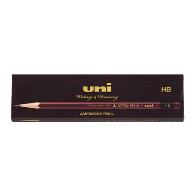 Uni UK(N) Pencil Set 12pcs B pencil wooden pencil UKNB sketch pencil - CHL-STORE 