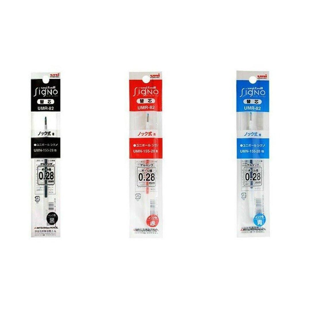 UNI UMN-155 Uniball Signo RT1 0.28mm UMN155N28 Gel Pen Transparent Rod - CHL-STORE 