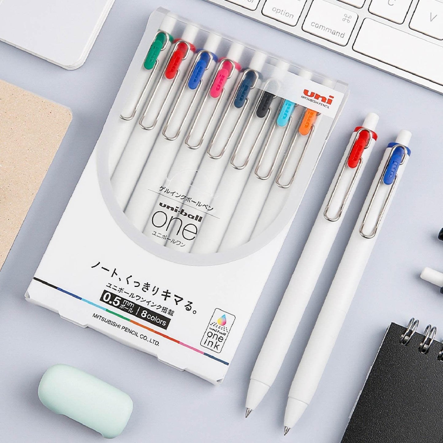 UNI UMNS-05 uni-ball ONE 0.5mm automatic ball-point pen ball pen gel pen eight-color set - CHL-STORE 