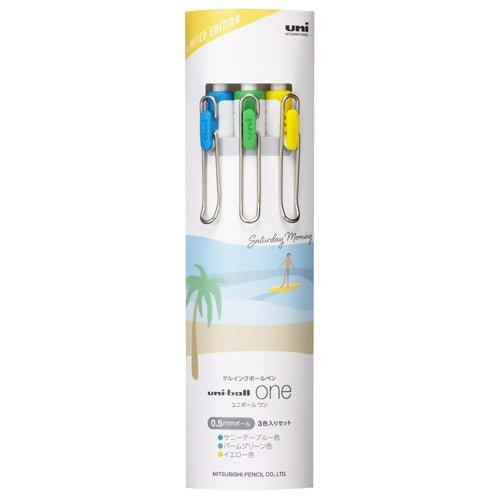 UNI uniball-one City Pop series limited color 0.38mm 0.5mm white shaft gel pen 3 color set - CHL-STORE 