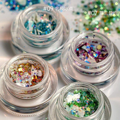 Versatile and bright Galaxy Fragmentation Nail Art Shell Sequin Powder Decorative Glitter Powder AC-030018 - CHL-STORE 