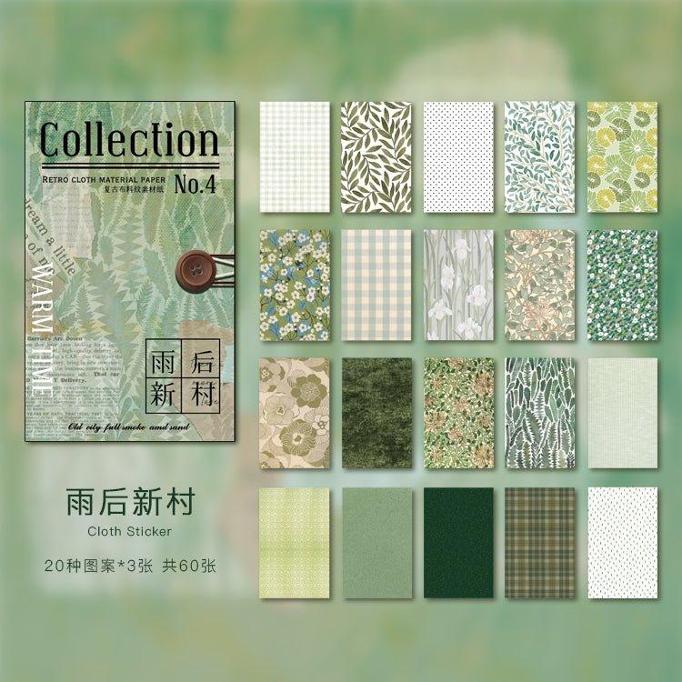 Vintage Decoration Textured Material Paper Time Warming Series Decorative Special Paper Material Paper 60 Sheets 6 Styles NP-050011 - CHL-STORE 