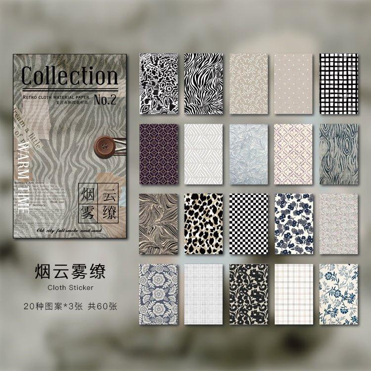 Vintage Decoration Textured Material Paper Time Warming Series Decorative Special Paper Material Paper 60 Sheets 6 Styles NP-050011 - CHL-STORE 