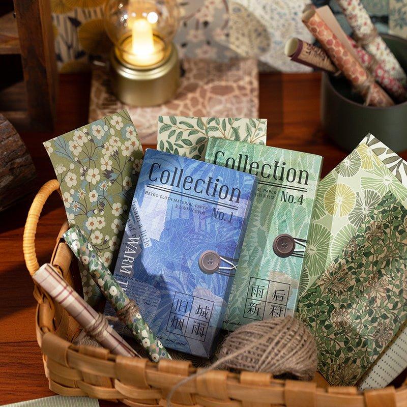 Vintage Decoration Textured Material Paper Time Warming Series Decorative Special Paper Material Paper 60 Sheets 6 Styles NP-050011 - CHL-STORE 