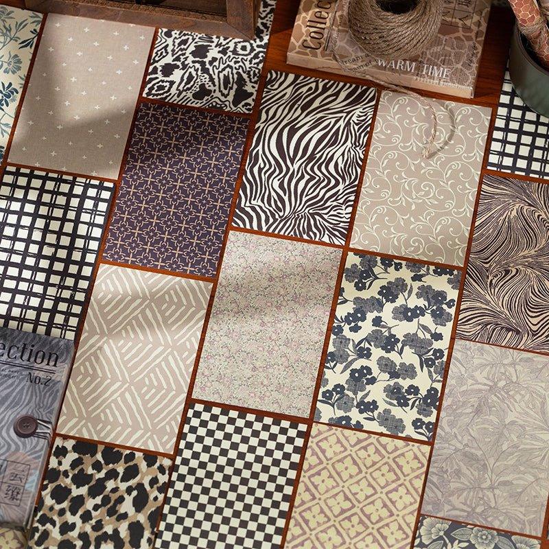 Vintage Decoration Textured Material Paper Time Warming Series Decorative Special Paper Material Paper 60 Sheets 6 Styles NP-050011 - CHL-STORE 
