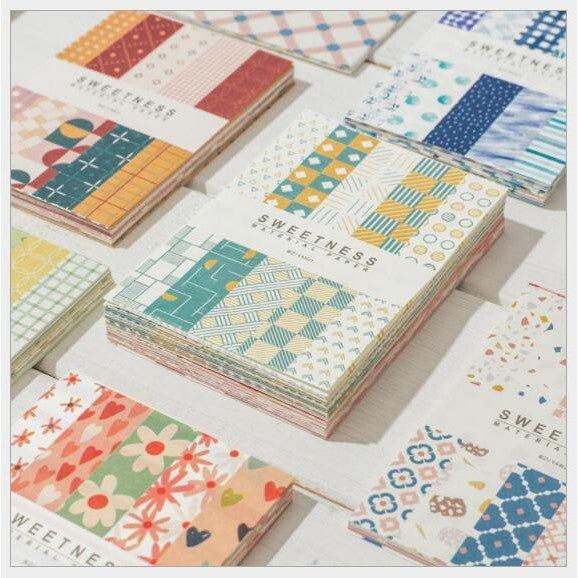 Vintage Material Paper Sweet Supply Series 50 Sheets Material Paper Background Paper Handbook Material Card Stock Primer Paper NP-050004 - CHL-STORE 