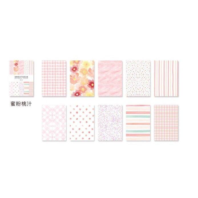 Vintage Material Paper Sweet Supply Series 50 Sheets Material Paper Background Paper Handbook Material Card Stock Primer Paper NP-050004 - CHL-STORE 