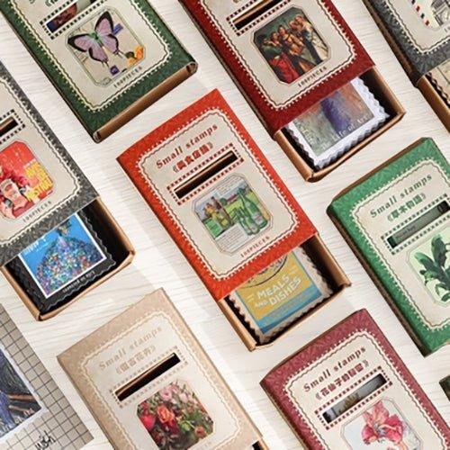 Vintage Stamp Handbook Stickers Dream of the Future Series Stamp Shape Handbook Stickers NP-000111 - CHL-STORE 