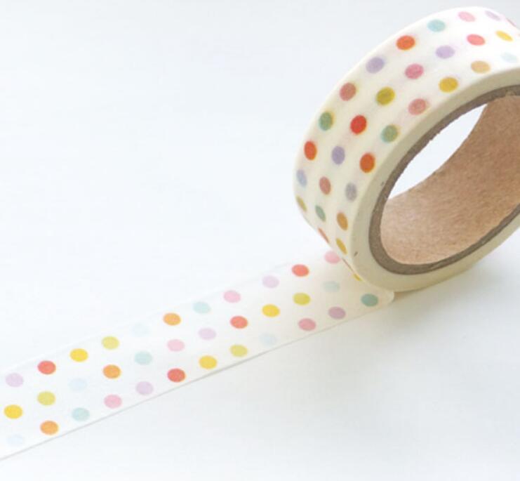 W-craft W02-MK-T00 15mm series paper tape W02-MK geometric pattern stripes Plaid dots - CHL-STORE 