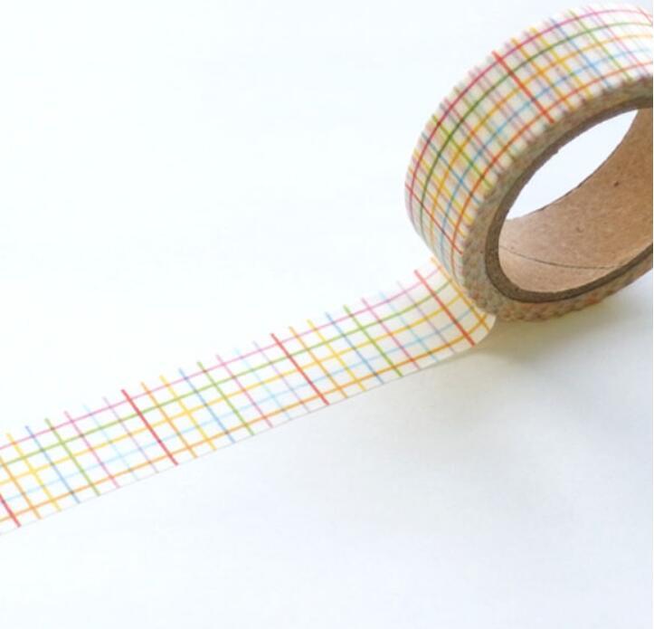 W-craft W02-MK-T00 15mm series paper tape W02-MK geometric pattern stripes Plaid dots - CHL-STORE 