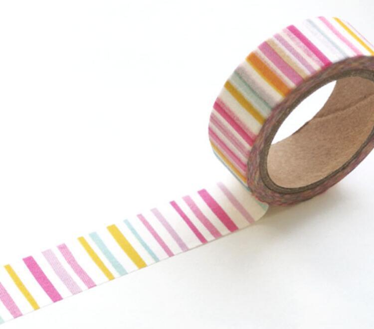 W-craft W02-MK-T00 15mm series paper tape W02-MK geometric pattern stripes Plaid dots - CHL-STORE 