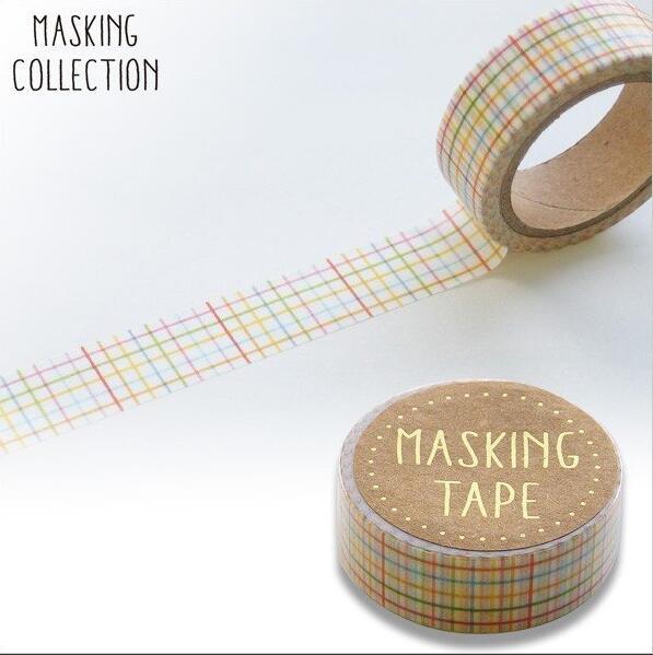 W-craft W02-MK-T00 15mm series paper tape W02-MK geometric pattern stripes Plaid dots - CHL-STORE 