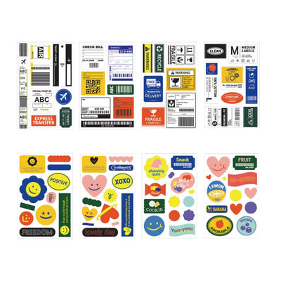 Wannathis Korea creative label stickers pvc waterproof seamless decorative stickers NP-000086 - CHL-STORE 