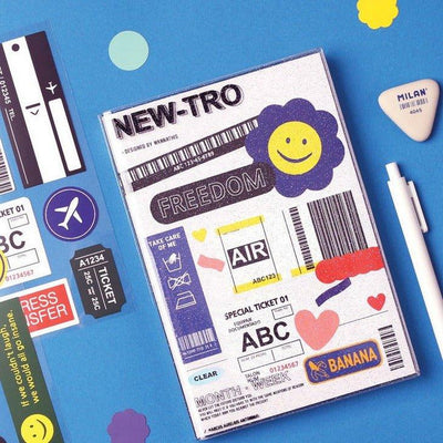 Wannathis Korea creative label stickers pvc waterproof seamless decorative stickers NP-000086 - CHL-STORE 