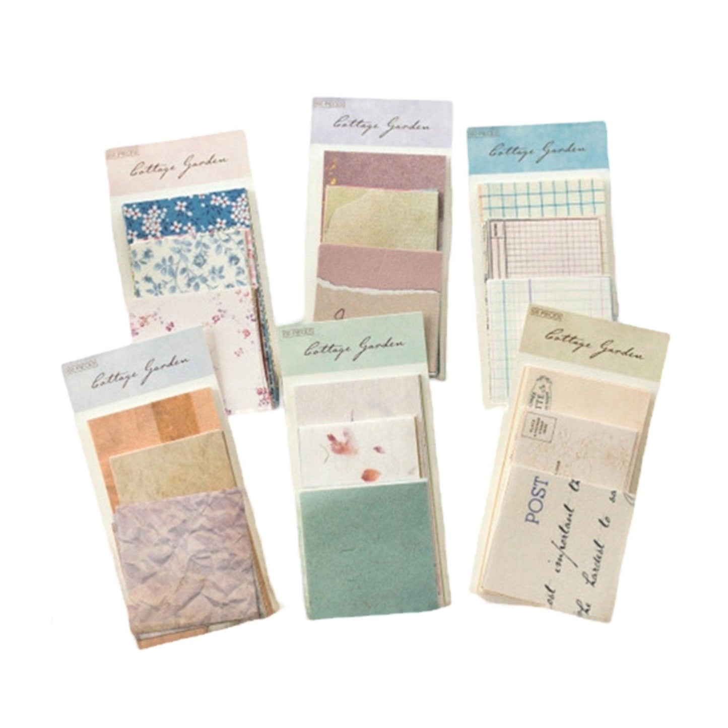 Words of material paper, cottage garden series, retro decoration, base paper, material, 60 sheets NP-050019 - CHL-STORE 