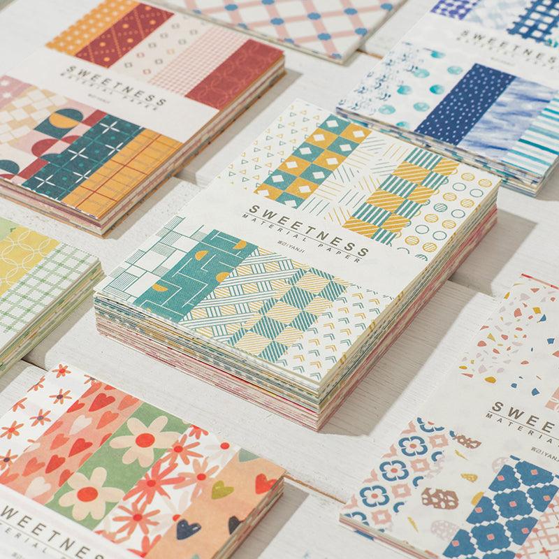 Yanji light retro material paper sweet supply series 50 sheets - CHL-STORE 