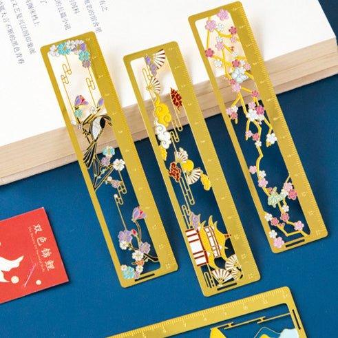 Yanji Metal Bookmark Ruler Lanling Guofeng Series Metal Craft Empty Bookmark Ruler NP-090018 - CHL-STORE 