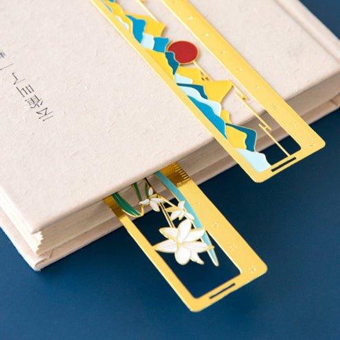 Yanji Metal Bookmark Ruler Lanling Guofeng Series Metal Craft Empty Bookmark Ruler NP-090018 - CHL-STORE 