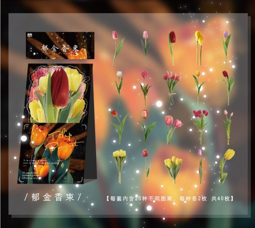 Yuxian PET Sticker Pack Yesterday's Flower House Series Decorative Stickers NP-000115 - CHL-STORE 