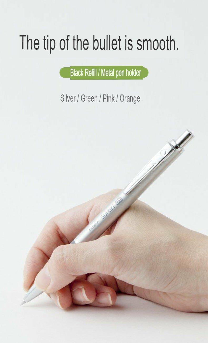 ZEBRA BAS38 Surari 300 0.5MM black ink oily pen ball pen blue-green orange pink silver - CHL-STORE 