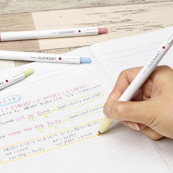 ZEBRA CLICKART Gentle light color WYSS22 0.6mm water-based pen single 12 color set - CHL-STORE 