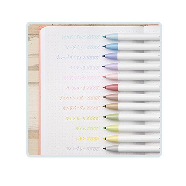ZEBRA CLICKART Gentle light color WYSS22 0.6mm water-based pen single 12 color set - CHL-STORE 