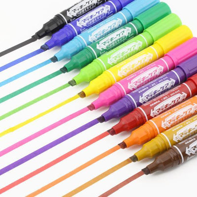 Zebra double-headed marker 12-color set oily marker multi-purpose marker YYT5 - CHL-STORE 