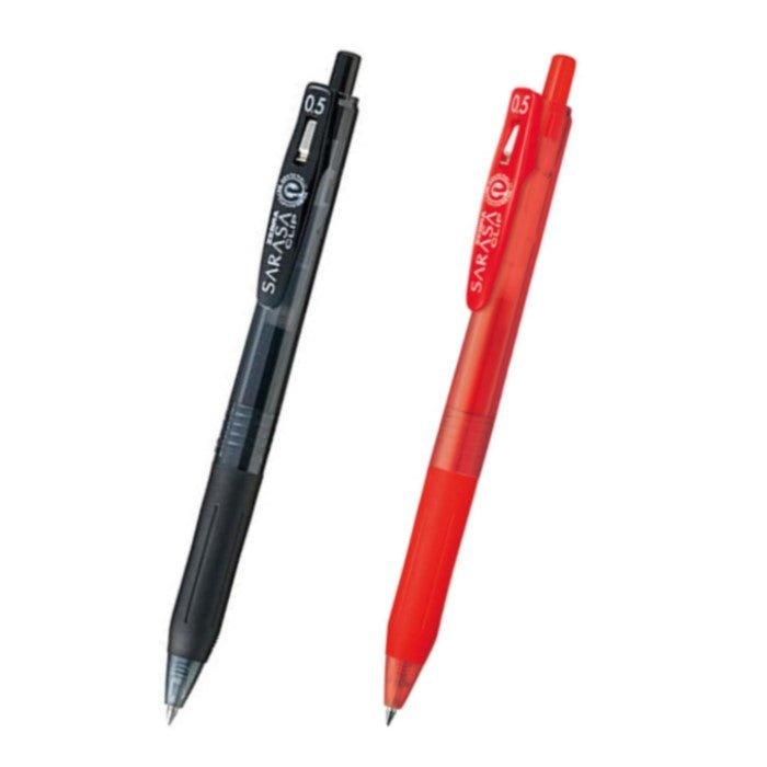 ZEBRA JJ15 SARASA 0.5mm Limited Edition Transparent Gel Gel Pen Black Red - CHL-STORE 