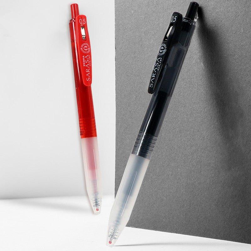 ZEBRA JJ15 SARASA 0.5mm Limited Edition Transparent Gel Gel Pen Black Red - CHL-STORE 