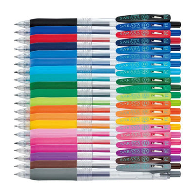 ZEBRA JJS15 SARASA CLIP 0.4mm Eco-friendly water-resistant gel pen, 20 colors STA-JJS15 - CHL-STORE 