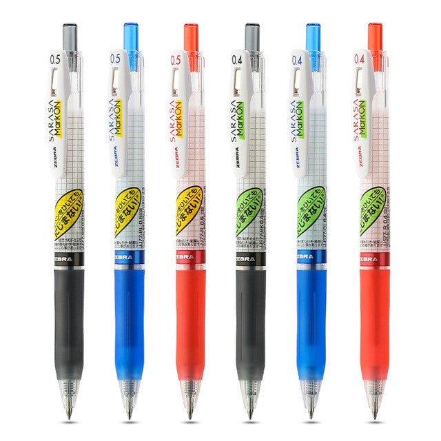 ZEBRA JJS77 SARASA MARK ON 0.4mm 0.5MM Plaid Gel Gel Pen Black / Blue / Red JJS77 JJ77 - CHL-STORE 