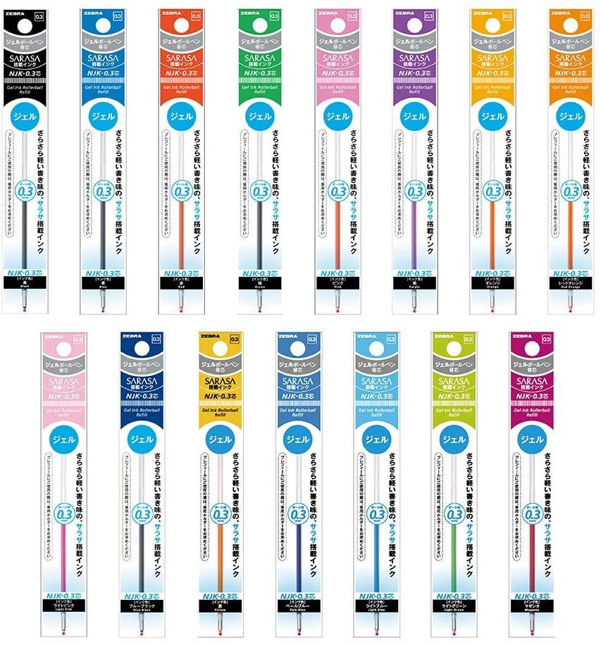 ZEBRA NJK-0.3 Prefill Pen Tube 0.3mm Refill water-based ballpoint pen refill Black Blue - CHL-STORE 