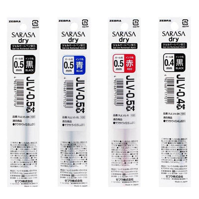 ZEBRA RJLV4 RJLV5 0.4 0.5mm SARASA JJS31 Ultra-fast Drying Water-based Pen Refill - CHL-STORE 