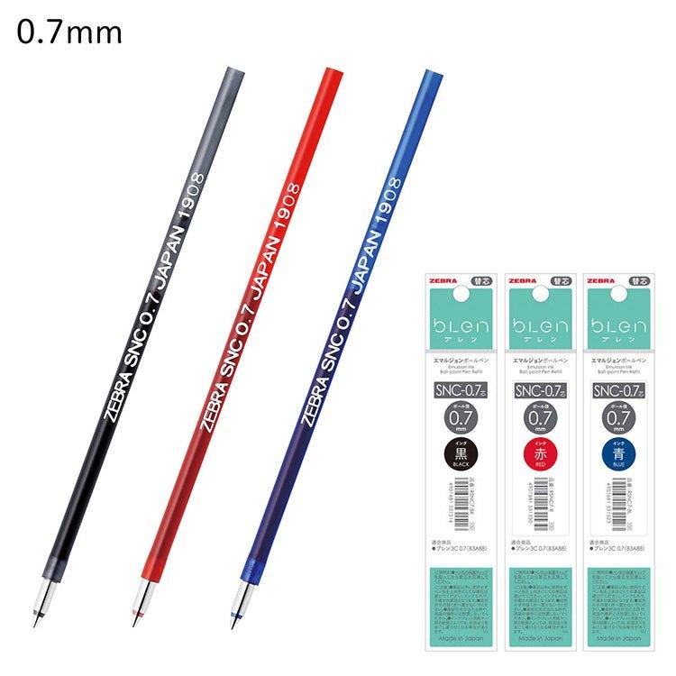 Zebra RSNC5 RSNC7 BLEN Tricolor Series 0.5MM Refill - CHL-STORE 