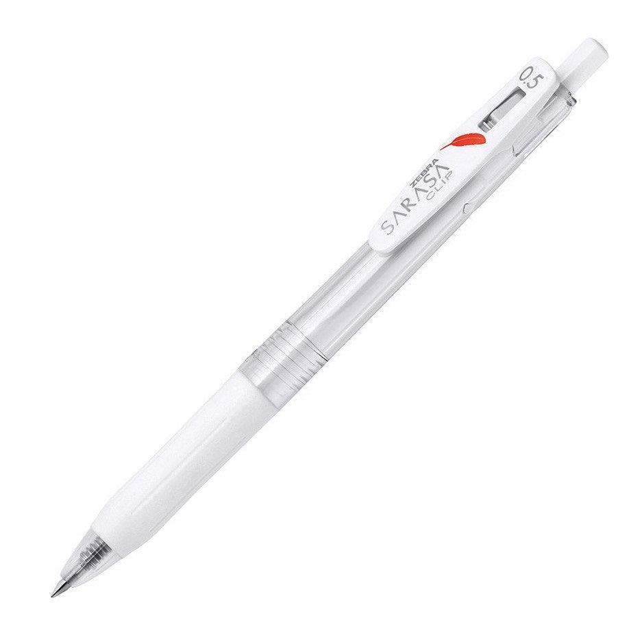 ZEBRA SARASA CLIP JJ99-BK 0.5mm red feather gel pen white shaft white shaft black ink green pen holder - CHL-STORE 