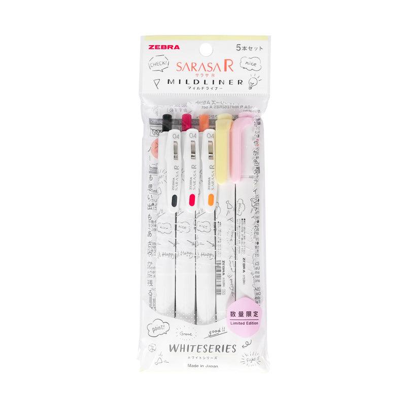 ZEBRA SARASA R X MILDLINER WHITE SERIES 0.4 MM NEUTRAL BALLPOINT PEN DOUBLE-HEADED SOFT HIGHLIGHTER - CHL-STORE 