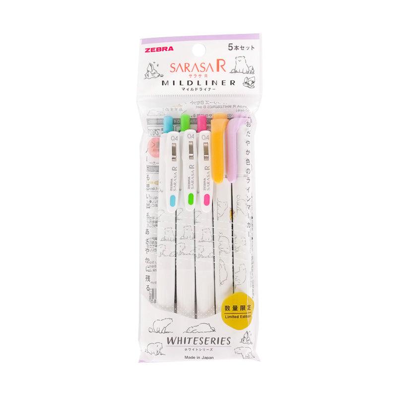 ZEBRA SARASA R X MILDLINER WHITE SERIES 0.4 MM NEUTRAL BALLPOINT PEN DOUBLE-HEADED SOFT HIGHLIGHTER - CHL-STORE 
