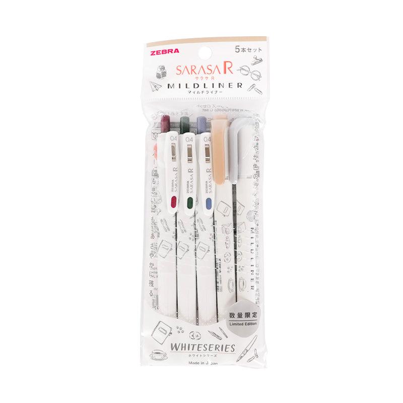 ZEBRA SARASA R X MILDLINER WHITE SERIES 0.4 MM NEUTRAL BALLPOINT PEN DOUBLE-HEADED SOFT HIGHLIGHTER - CHL-STORE 