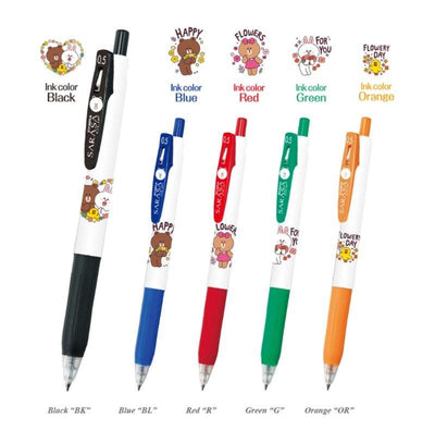 ZEBRA SARASA x LINE Friends Limited 0.5MM Ballpoint Pen Brown Cony Sally Choco JJ15LN2 - CHL-STORE 