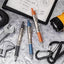 ZEBRA WETNIE P-BA100-GBK Pressurized ballpoint pen 0.7MM black ink oily dark gray metal rod anti-wet ink - CHL-STORE 